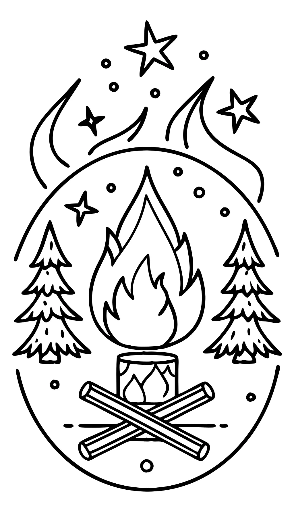 campfire coloring pages